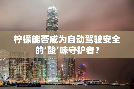 柠檬能否成为自动驾驶安全的‘酸’味守护者？