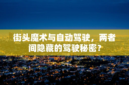 街头魔术与自动驾驶，两者间隐藏的驾驶秘密？