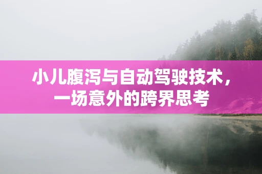 小儿腹泻与自动驾驶技术，一场意外的跨界思考