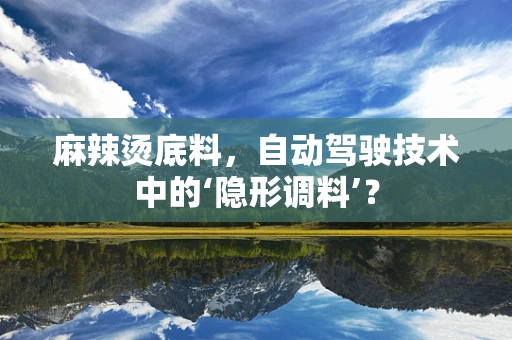 麻辣烫底料，自动驾驶技术中的‘隐形调料’？