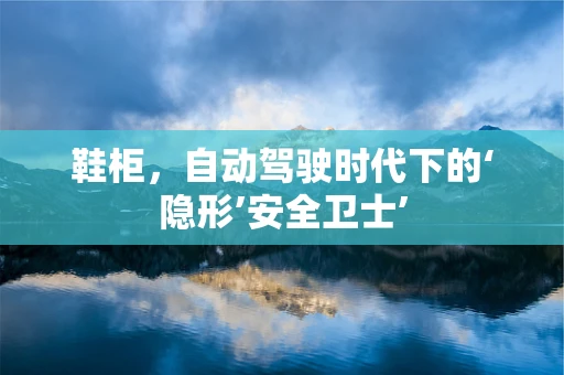 鞋柜，自动驾驶时代下的‘隐形’安全卫士’