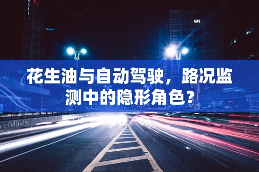 花生油与自动驾驶，路况监测中的隐形角色？