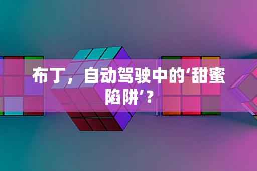 布丁，自动驾驶中的‘甜蜜陷阱’？