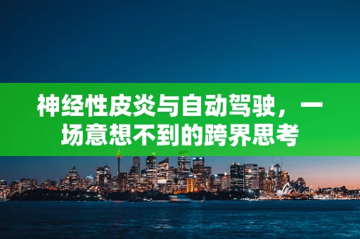 神经性皮炎与自动驾驶，一场意想不到的跨界思考