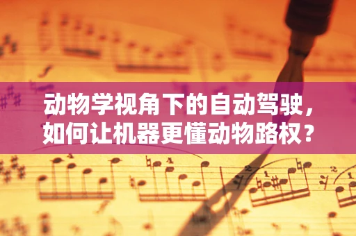 动物学视角下的自动驾驶，如何让机器更懂动物路权？