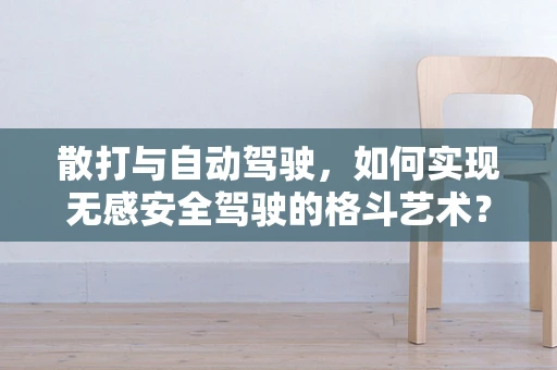 散打与自动驾驶，如何实现无感安全驾驶的格斗艺术？