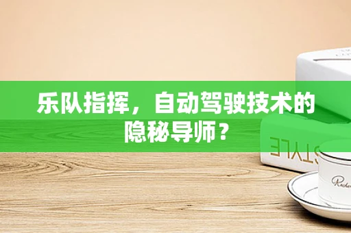 乐队指挥，自动驾驶技术的隐秘导师？