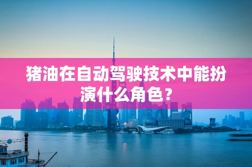 猪油在自动驾驶技术中能扮演什么角色？