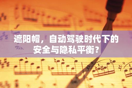 遮阳帽，自动驾驶时代下的安全与隐私平衡？