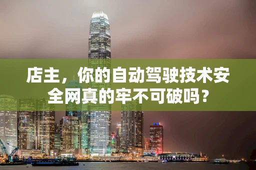 店主，你的自动驾驶技术安全网真的牢不可破吗？